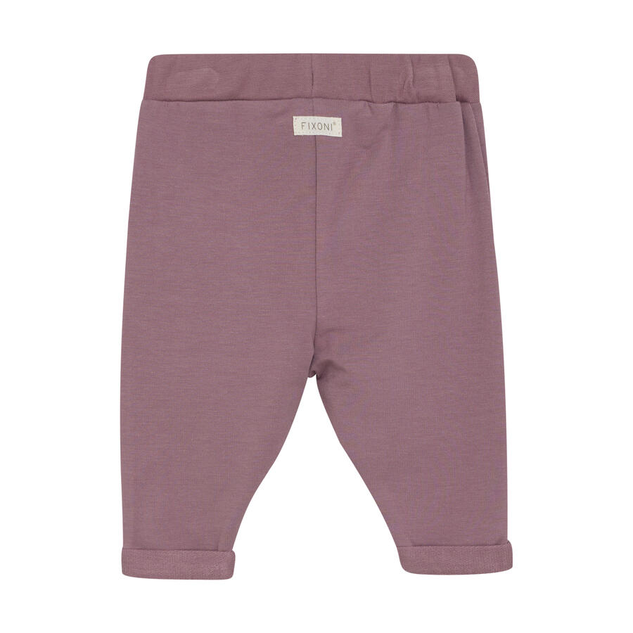 Pantaloni sweat in Bamboo French Terry, colore Wistful Mauve