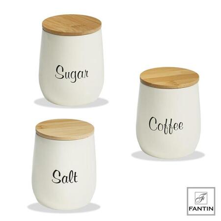 Fantin Argenti - Set 3 barattoli da cucina cm. 10,5 x h12,5
