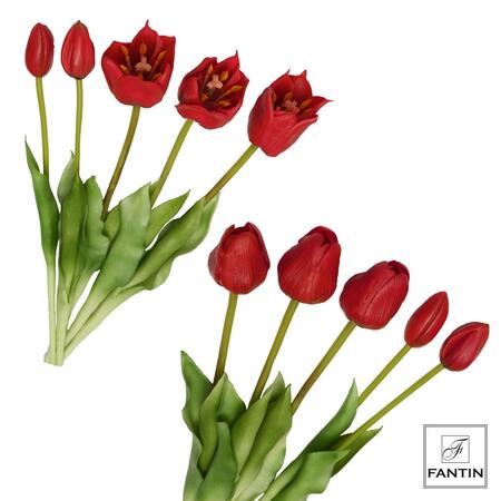 Fantin Argenti - Composizione Tulipani rossi 5 Steli 