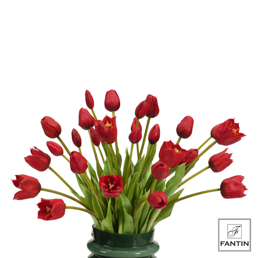 Fantin Argenti - Composizione Tulipani rossi 5 Steli 