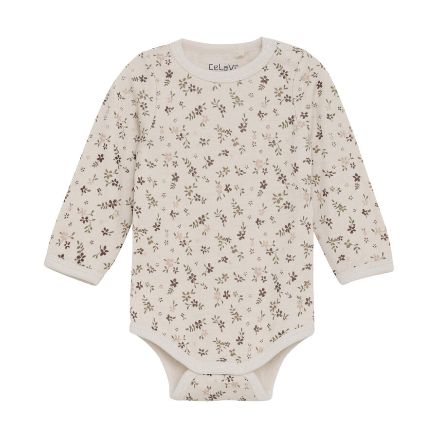 Body maniche lunghe Lana merino/Bamboo - Marron
