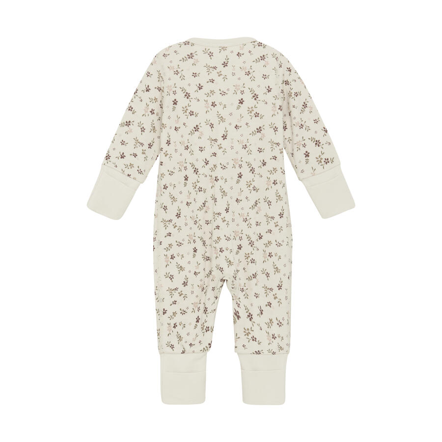 Tutina intera a maniche lunghe Lana merino/Bamboo - Marron