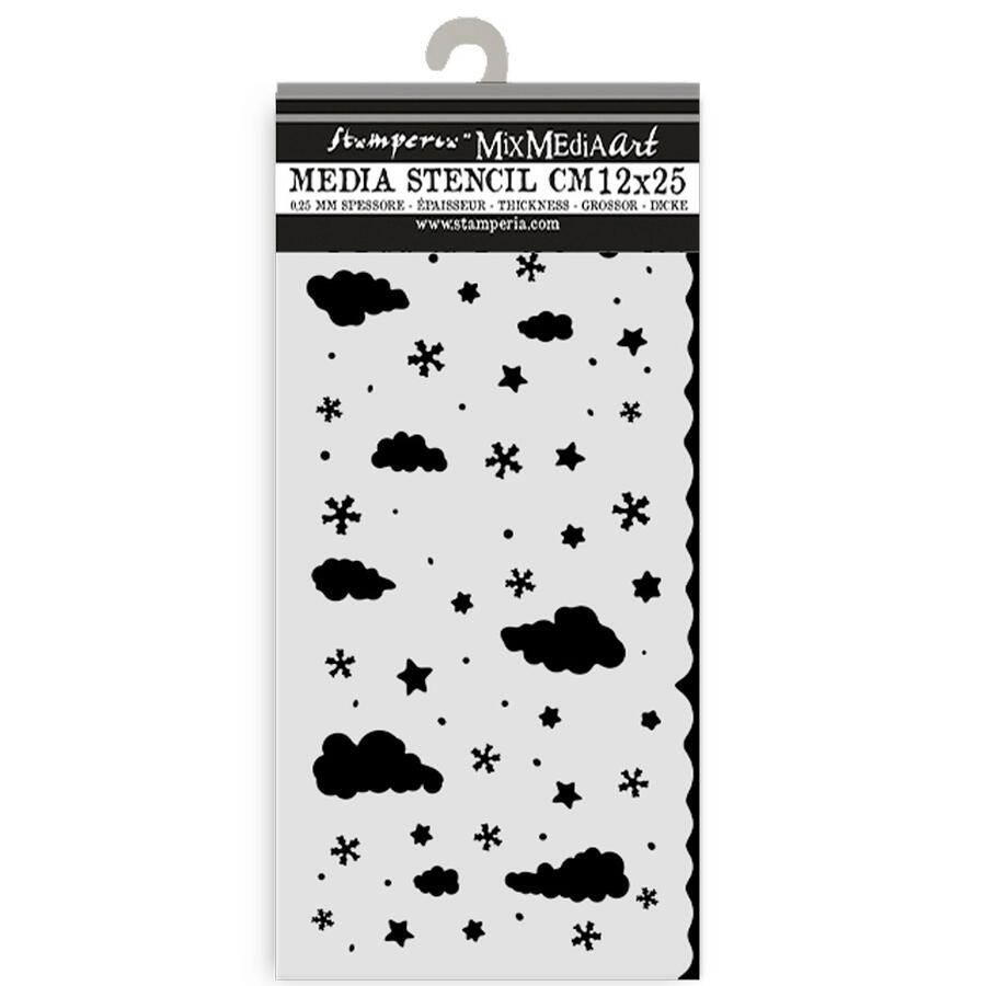 Stencil spesso 12 x 25 cm Candy Christmas Nuvolette