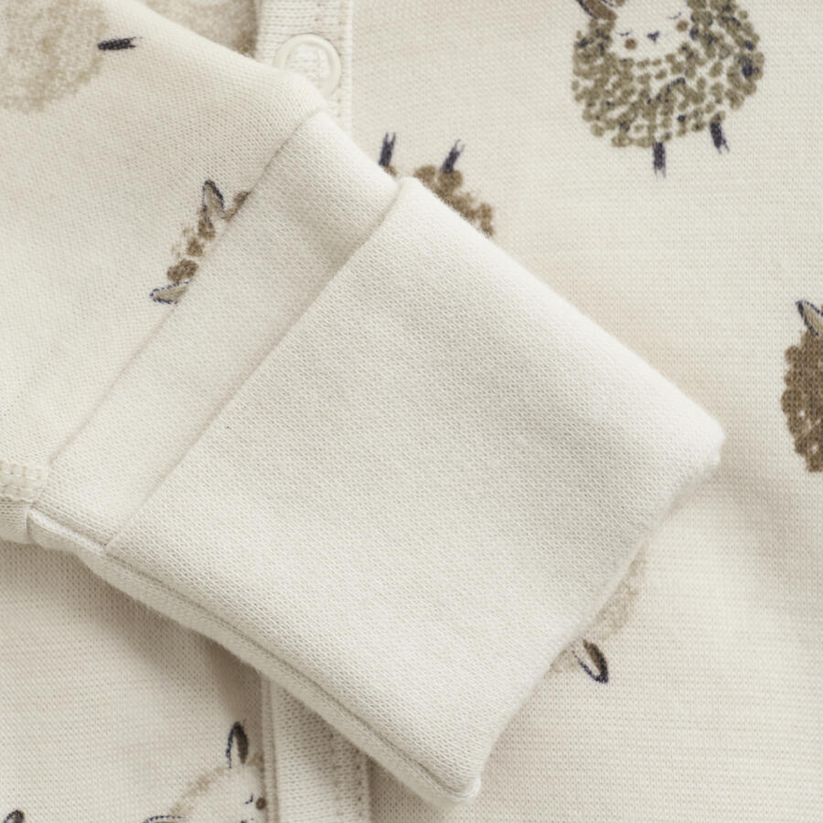 Tutina intera a maniche lunghe Lana merino/Bamboo - Savannah Tan