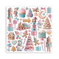 Blocco 10 fogli 30,5 x 30,5 Double face Candy Christmas