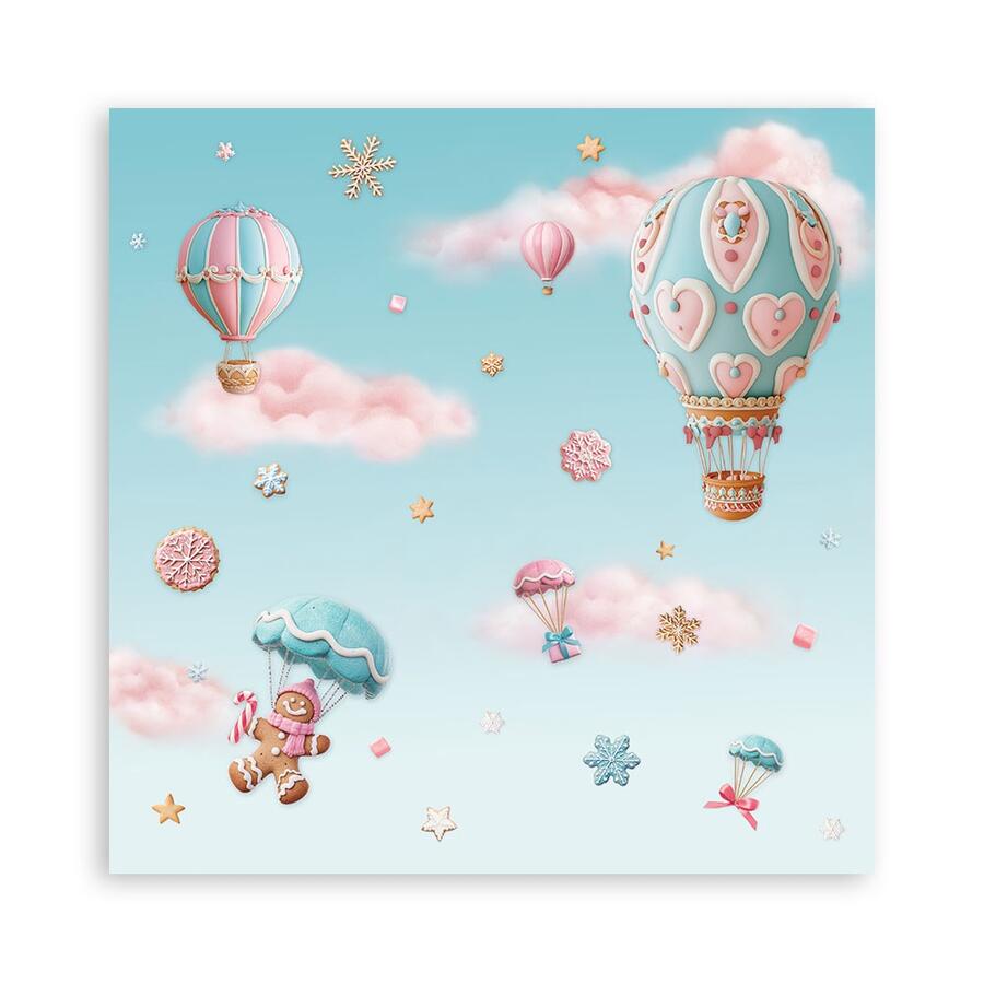 Blocco 22 fogli 20,3 x 20,3 Single face Candy Christmas
