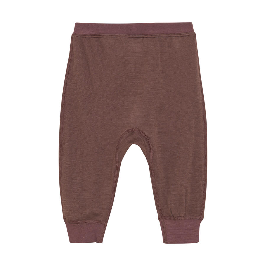 Pantaloni Harem comodi e morbidi Lana merino/Bamboo Marron