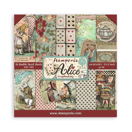 Blocco 10 fogli 30,5 x 30,5 double face Alice