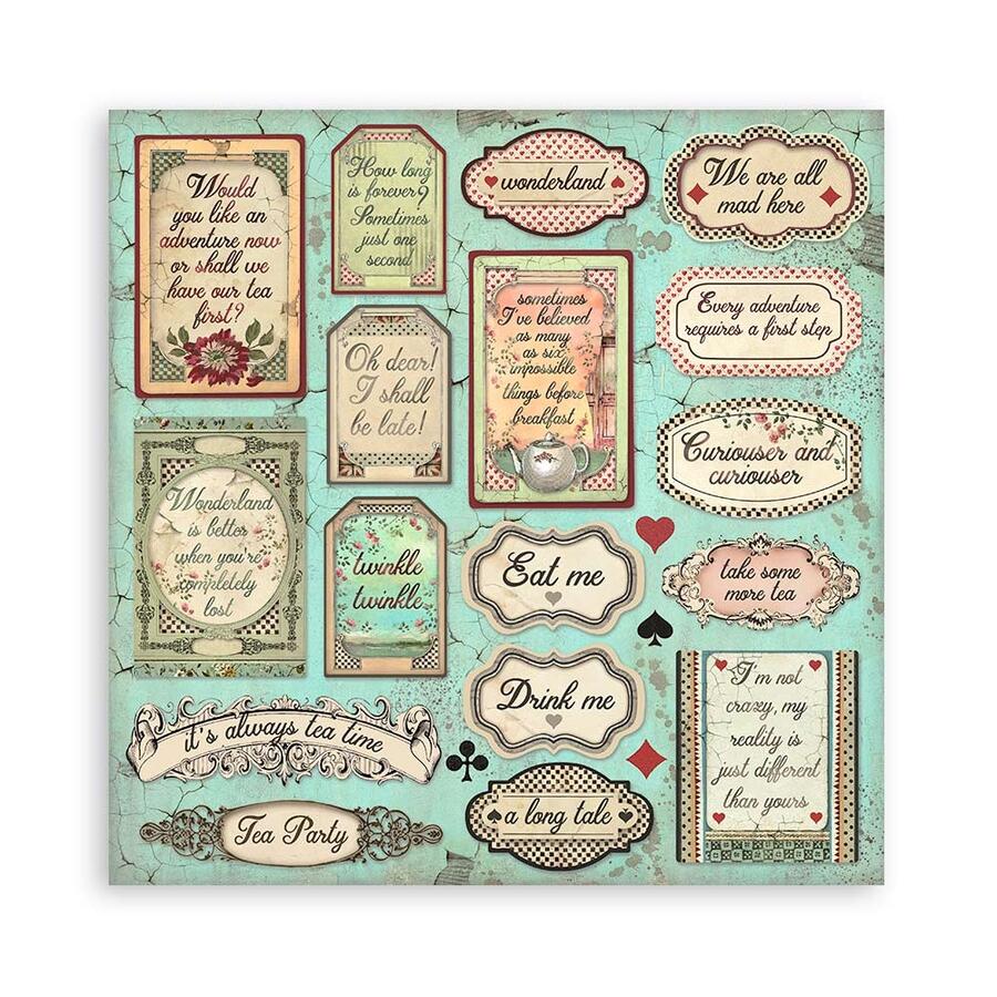 Blocco 10 fogli 30,5 x 30,5 double face Alice