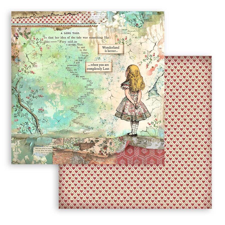Blocco 10 fogli 30,5 x 30,5 double face Alice