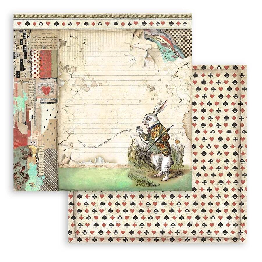Blocco 10 fogli 30,5 x 30,5 double face Alice