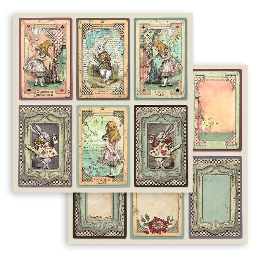 Blocco 10 fogli 30,5 x 30,5 double face Alice
