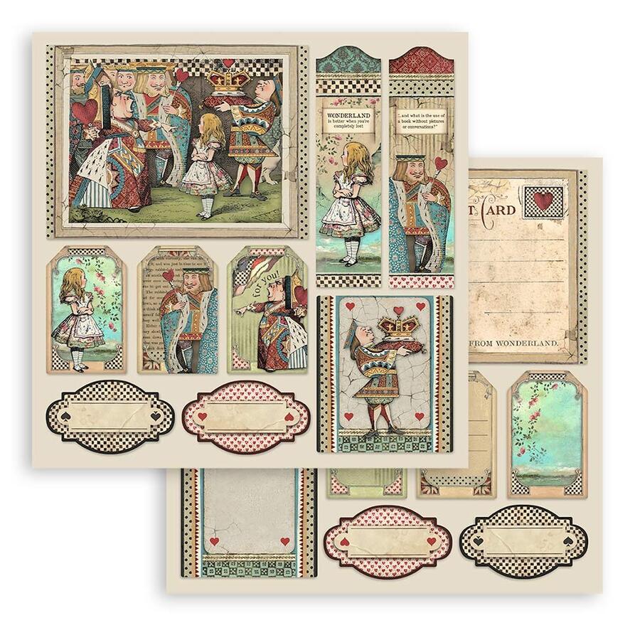 Blocco 10 fogli 30,5 x 30,5 double face Alice