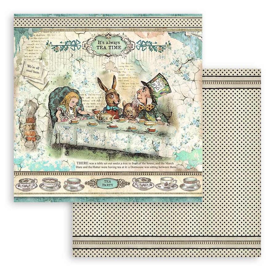 Blocco 10 fogli 30,5 x 30,5 double face Alice