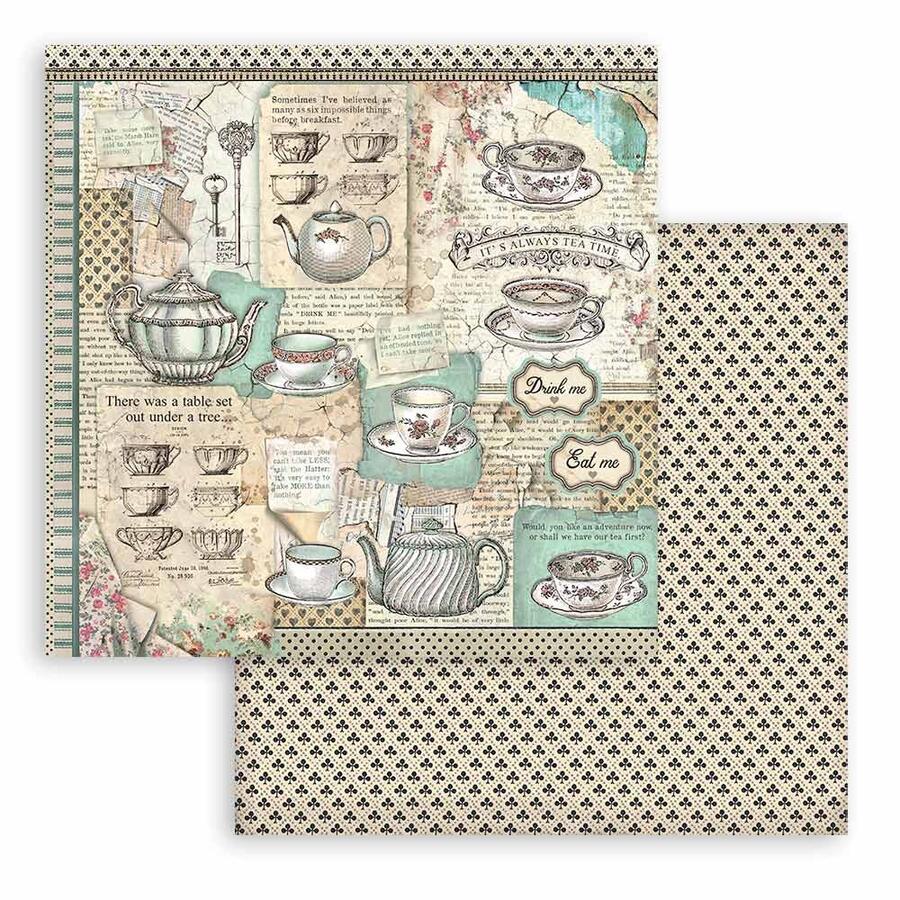 Blocco 10 fogli 30,5 x 30,5 double face Alice