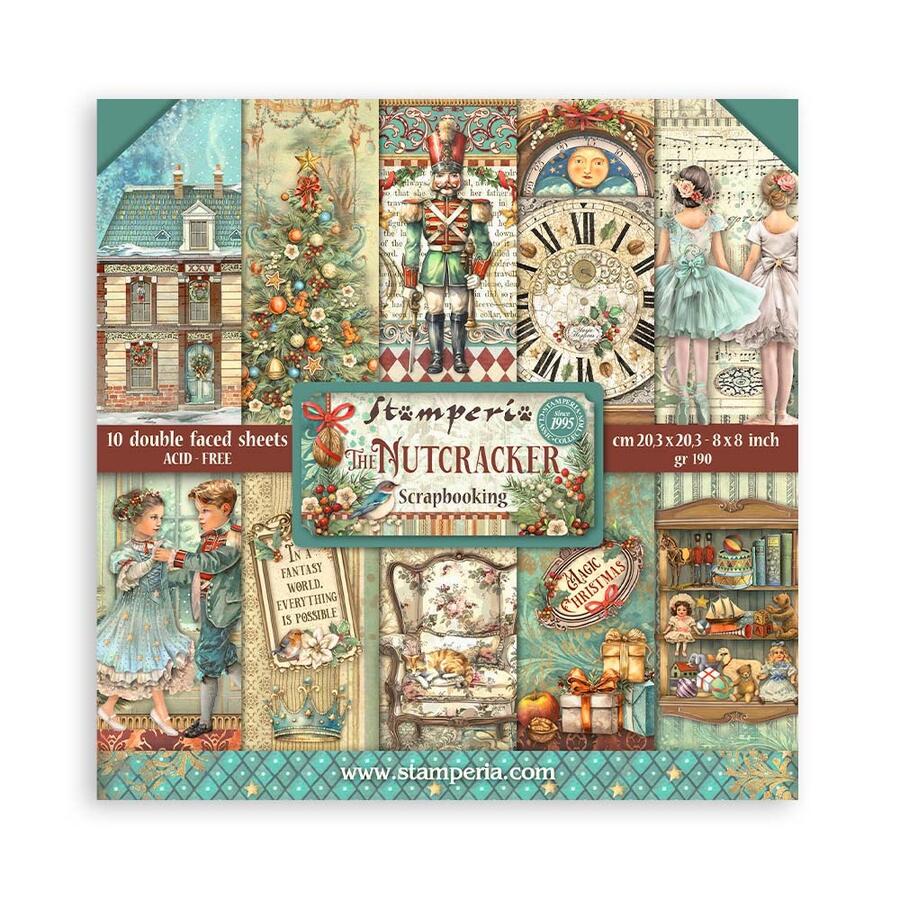 Blocco 10 fogli 20,3 x 20,3 Double Face The Nutcracker