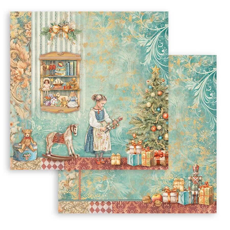 Blocco 10 fogli 20,3 x 20,3 Double Face The Nutcracker