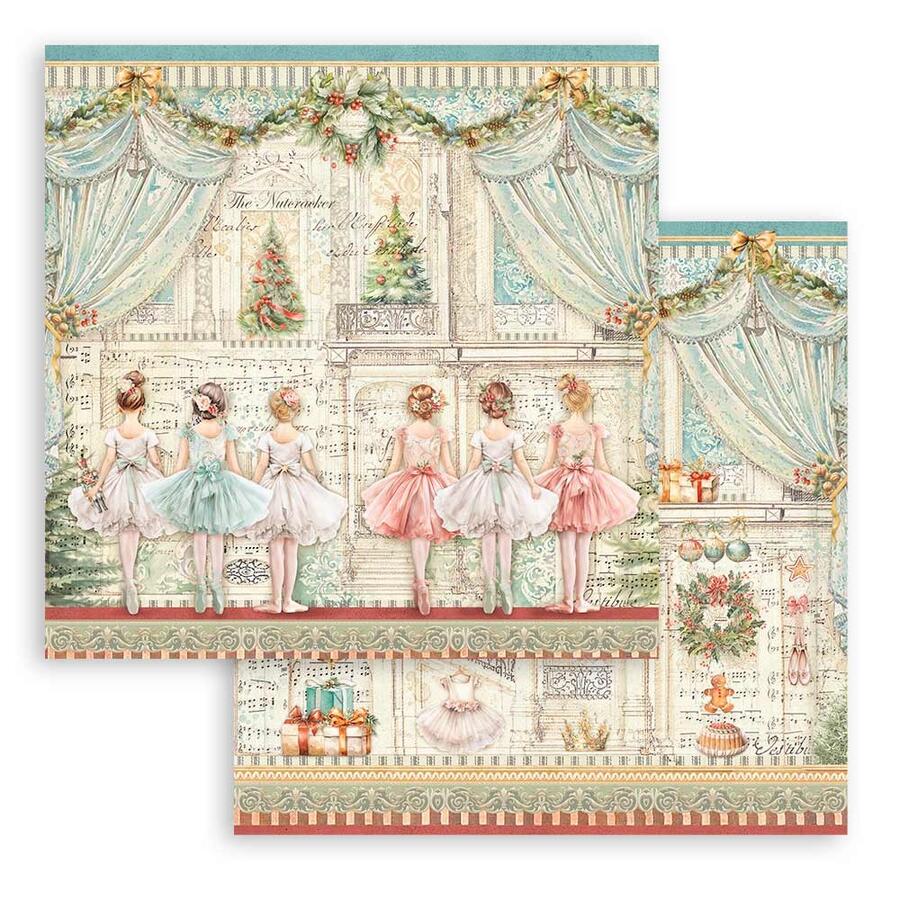 Blocco 10 fogli 20,3 x 20,3 Double Face The Nutcracker