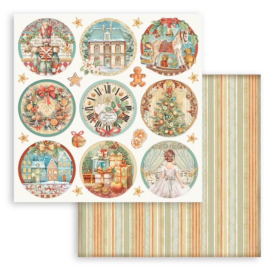 Blocco 10 fogli 20,3 x 20,3 Double Face The Nutcracker