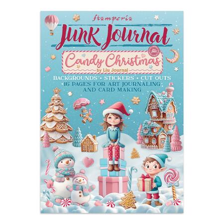 Junk Journal Stickers, cut-outs, backgrounds "Candy Christmas""