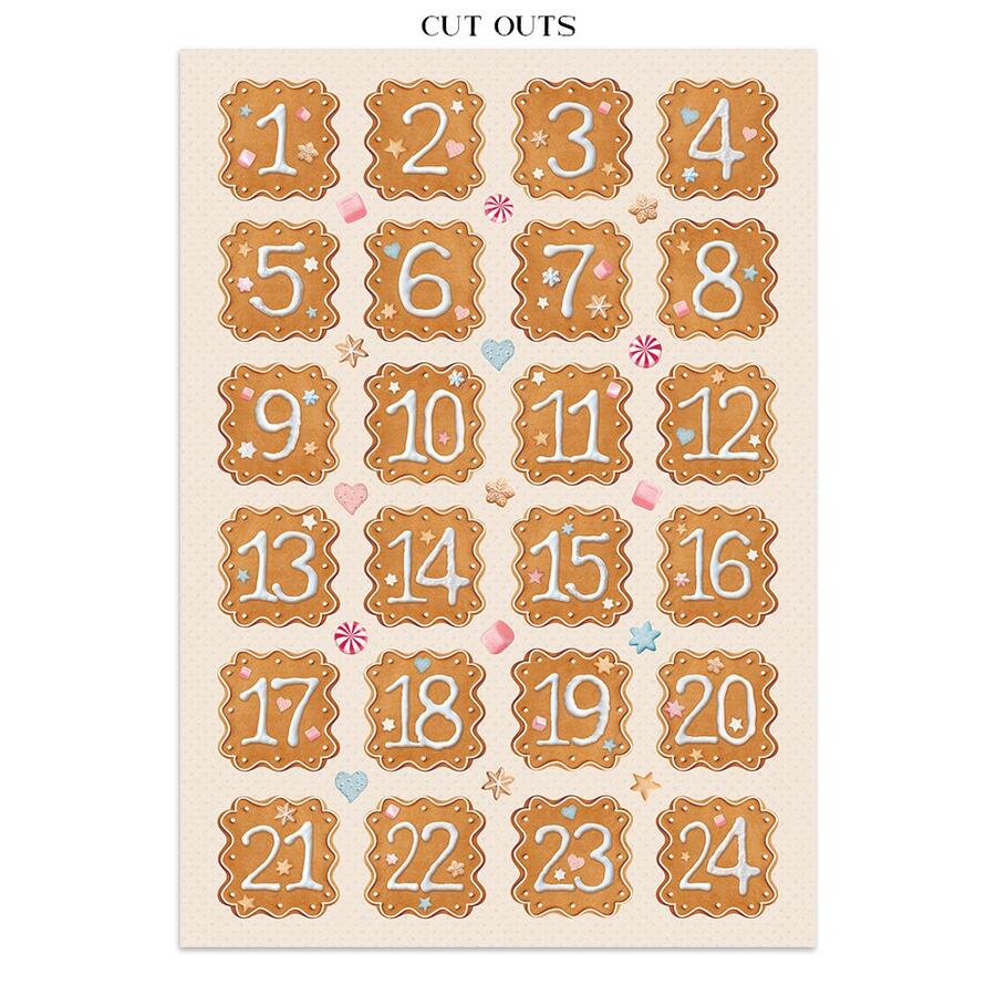 Junk Journal Stickers, cut-outs, backgrounds "Candy Christmas""
