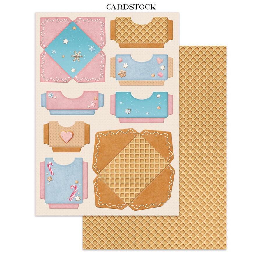 Junk Journal Stickers, cut-outs, backgrounds "Candy Christmas""