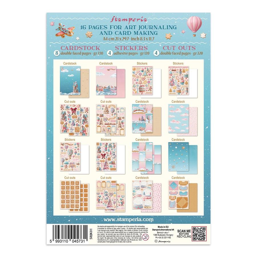 Junk Journal Stickers, cut-outs, backgrounds "Candy Christmas""