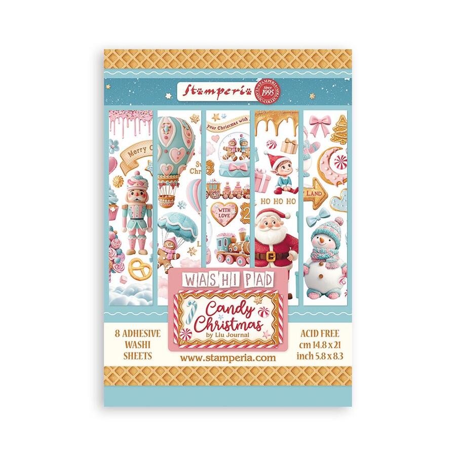 Washi pad 8 sheets A5 "Candy Christmas"