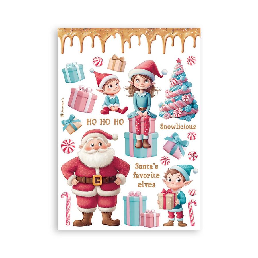 Washi pad 8 sheets A5 "Candy Christmas"