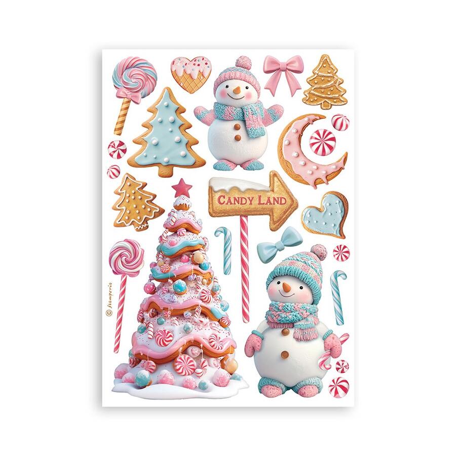 Washi pad 8 sheets A5 "Candy Christmas"