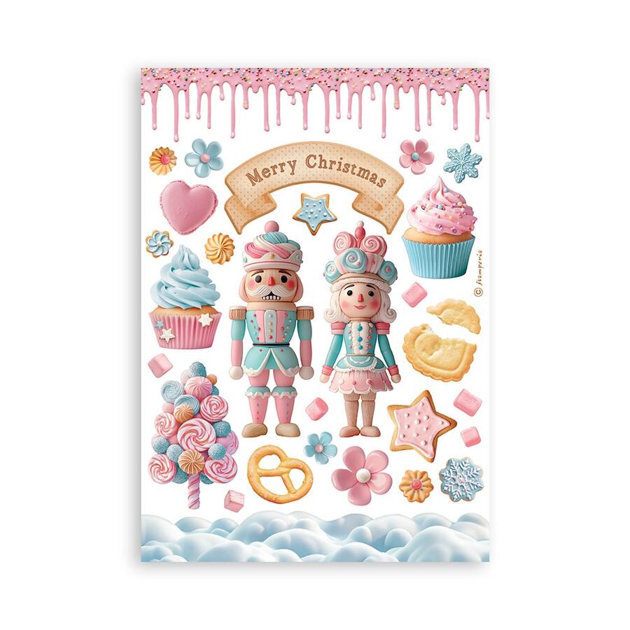 Washi pad 8 sheets A5 "Candy Christmas"