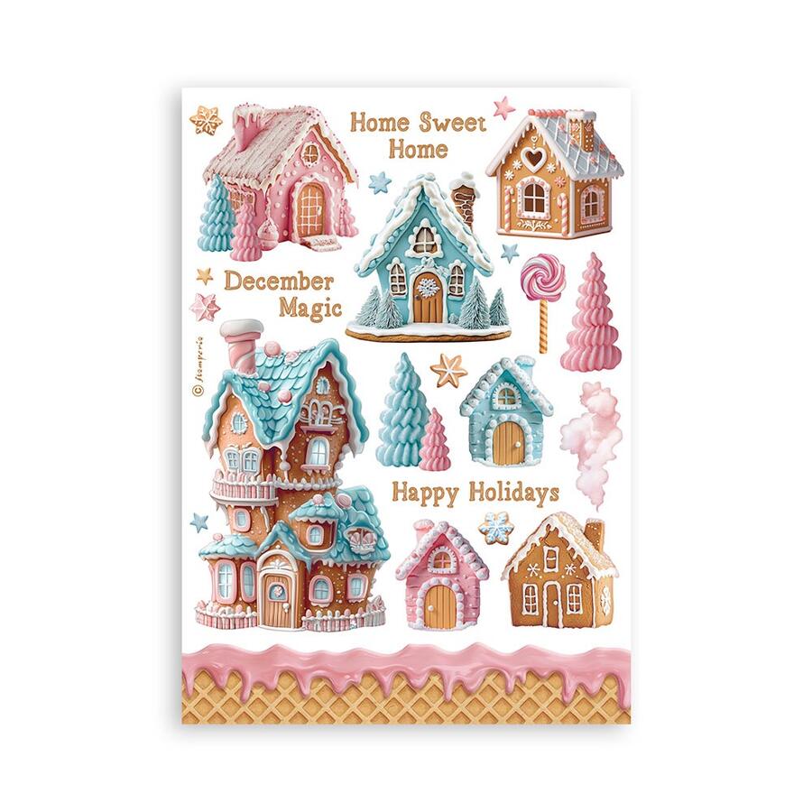 Washi pad 8 sheets A5 "Candy Christmas"