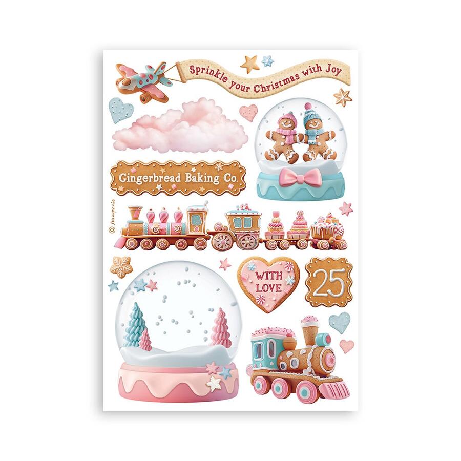 Washi pad 8 sheets A5 "Candy Christmas"