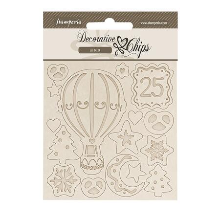 Decorative chips Candy Christmas mongolfiere