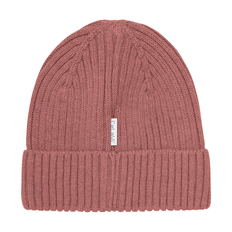 Berretto a Maglia CeLaVi in Lana e Cotone – Morbidezza Naturale per l’Inverno - Brick Dust