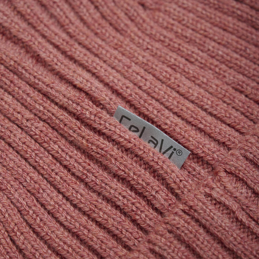 Berretto a Maglia CeLaVi in Lana e Cotone – Morbidezza Naturale per l’Inverno - Brick Dust
