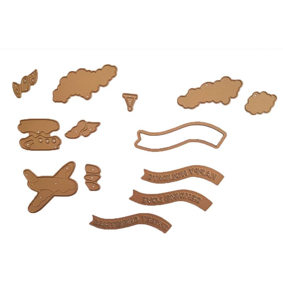 Cutting Dies Gingerbread Plane and Banners