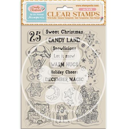 Timbro acrilico cm 14 x 18 Candy Christmas Candy Land