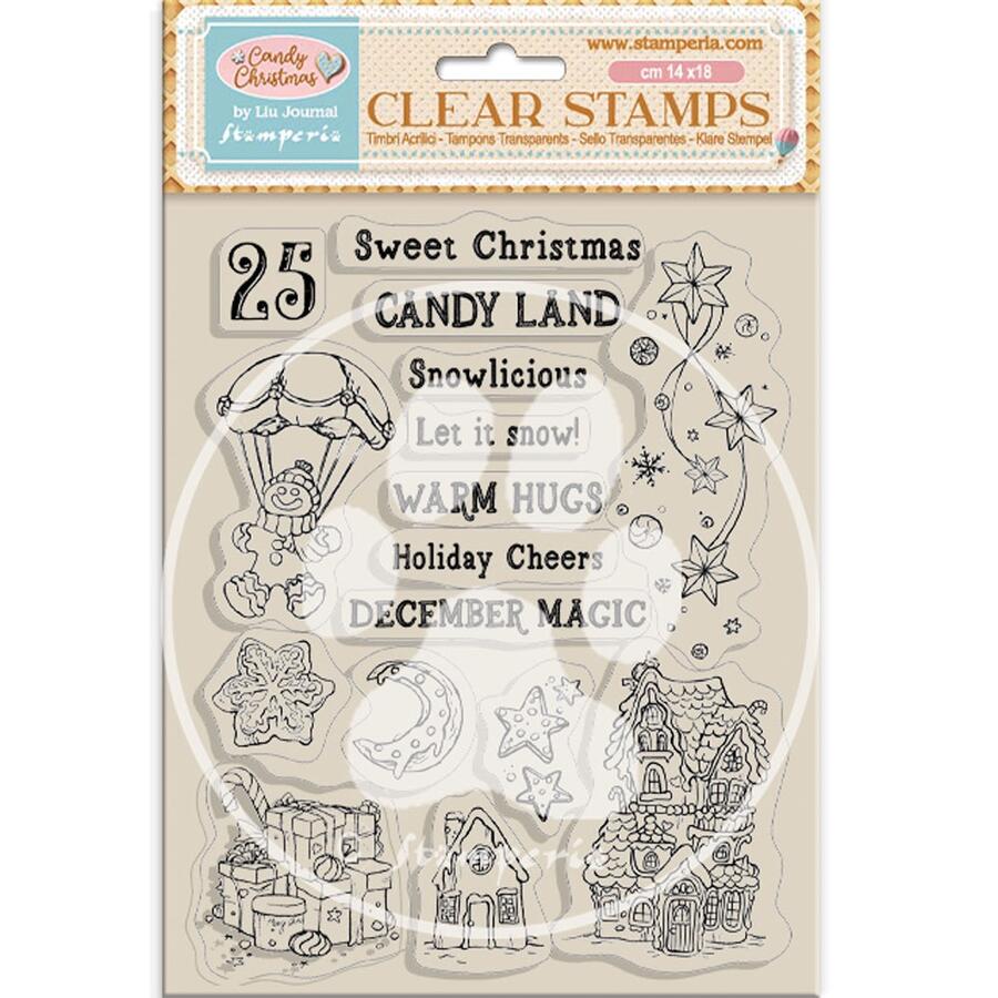 Timbro acrilico cm 14 x 18 Candy Christmas Candy Land
