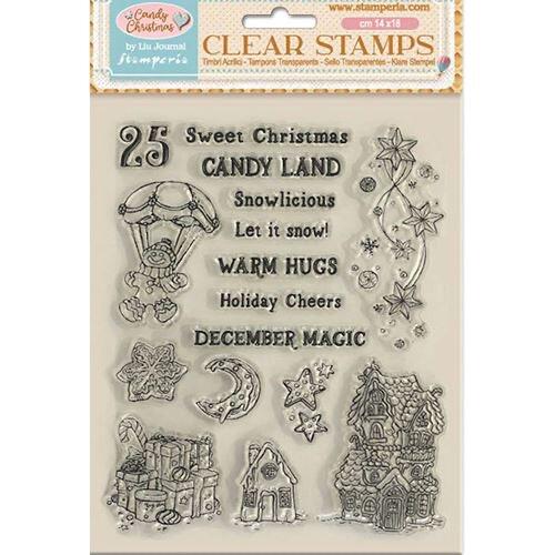 Timbro acrilico cm 14 x 18 Candy Christmas Candy Land
