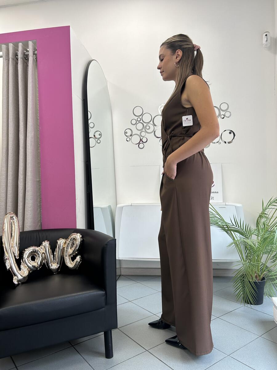 NOVITÀ Completo gilèt e pantalone palazzo