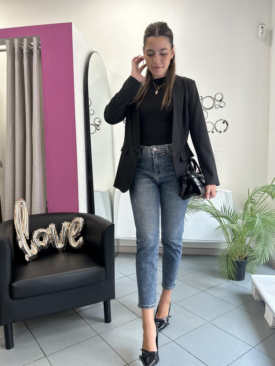 NOVITÀ Jeans mom fit brillantinato
