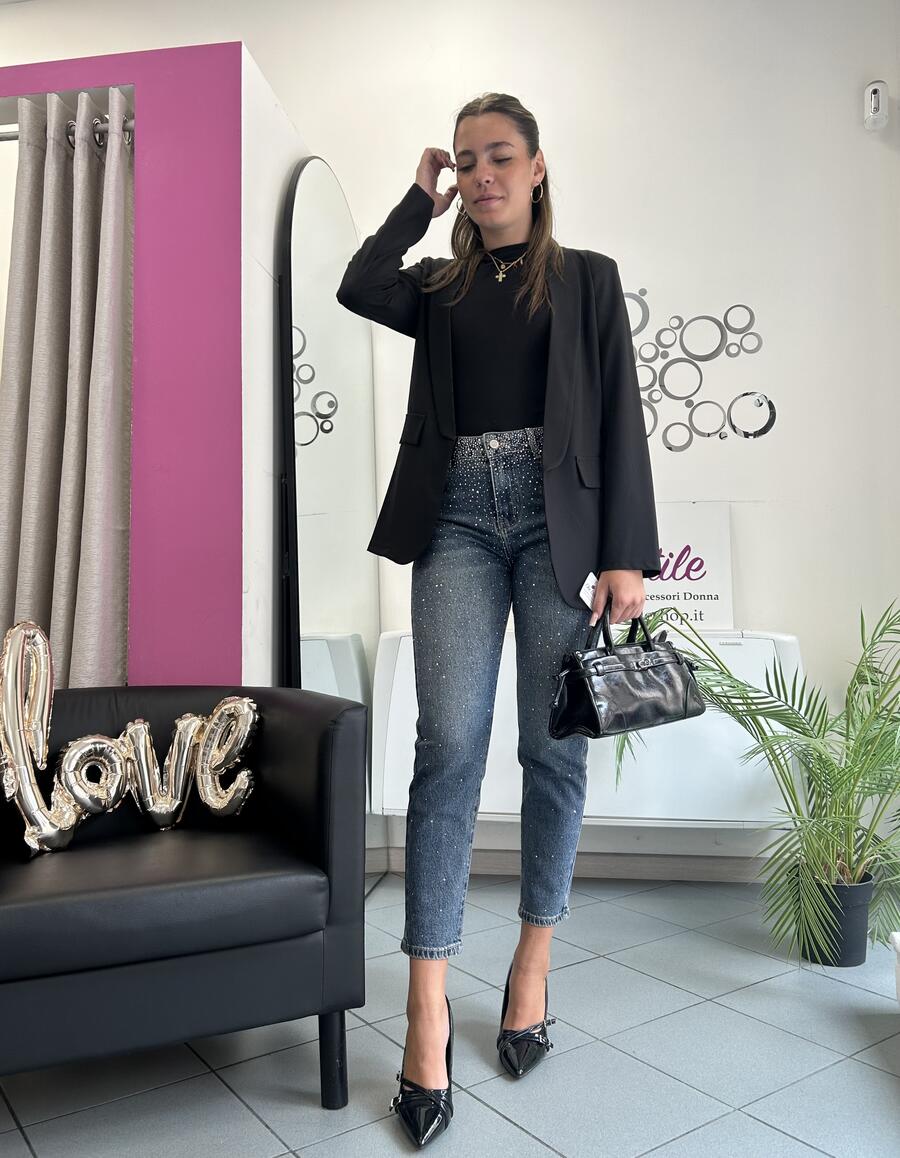 NOVITÀ Jeans mom fit brillantinato