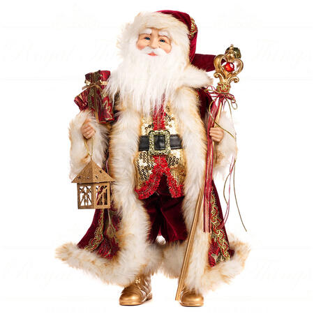 Goodwill - Natale 2025 - Decorazione Babbo Natale con bastone e lanterna 46 cm