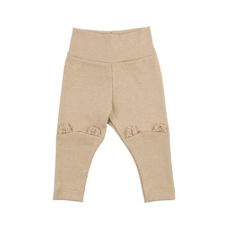 Leggings con orecchie in peluche a costine in Cotone Organico certificato GOTS - Savana