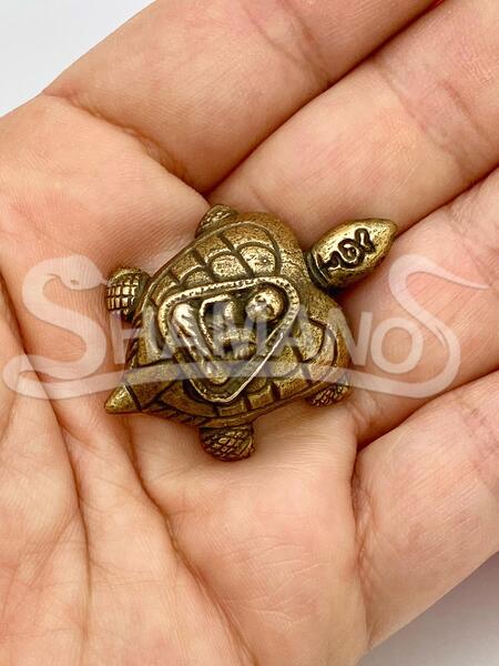 Amuleto Thailandese PORTAFORTUNA e PROTEZIONE - Tartaruga 5 Yant (con Pha Yant in OMAGGIO!)