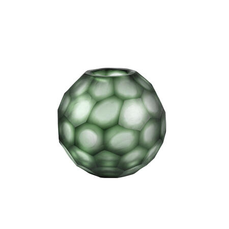 Onlylux - Vaso “Geode” Verde –  H 18 cm 