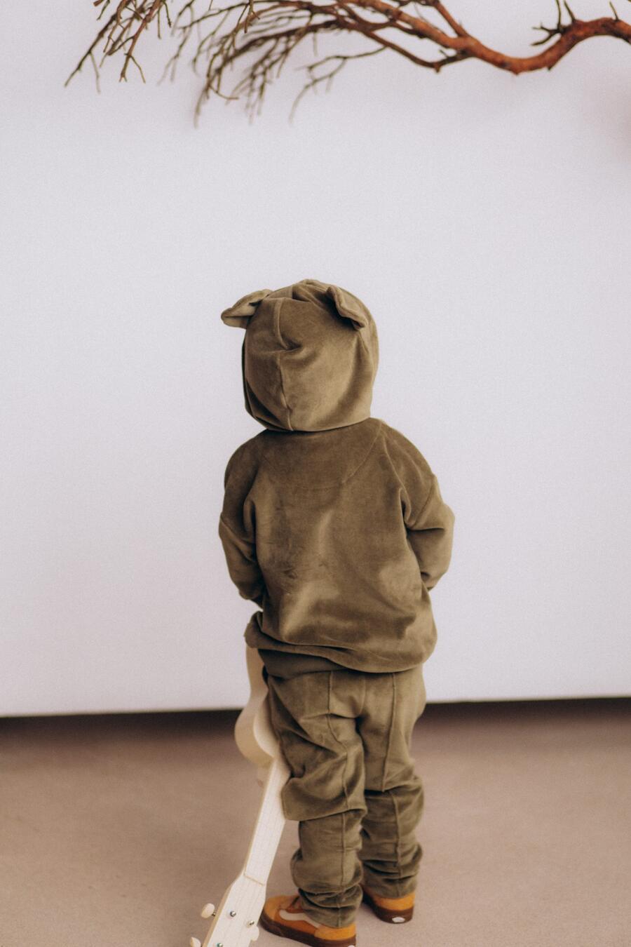 Pantaloni in Velluto per Bambini – Cotone Biologico GOTS | Comfort & Stile Naturale - Foglia di tè