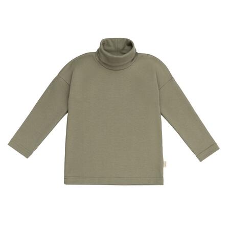 Maglietta a Collo Alto Bambino – Cotone Biologico GOTS | Comfort & Stile Naturale - Foglia di tè