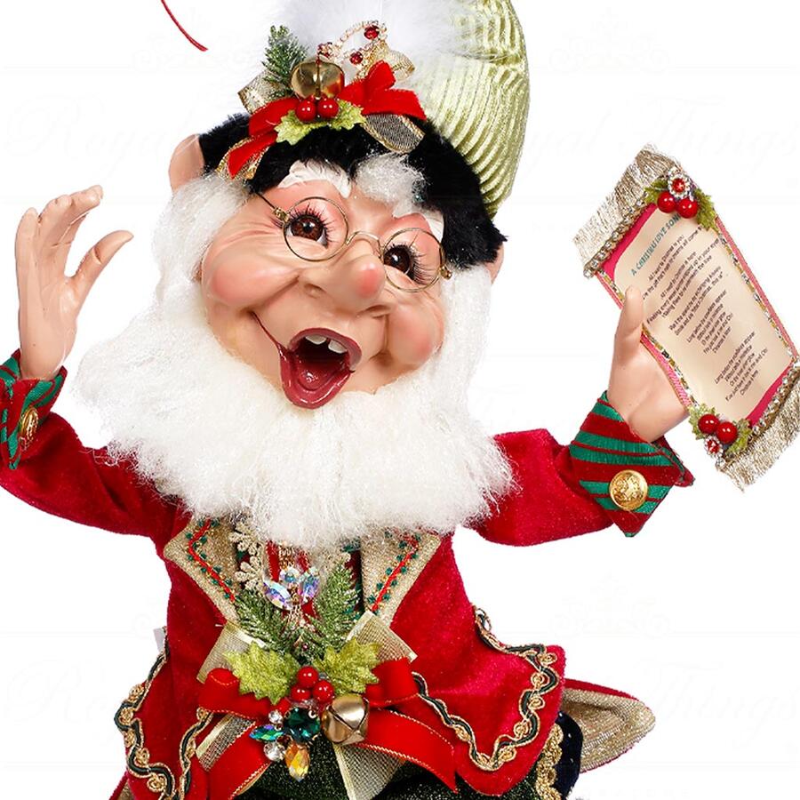 Goodwill - Natale 2025 - Elfo Canto di Natale Medio – 43 cm | Mark Roberts
